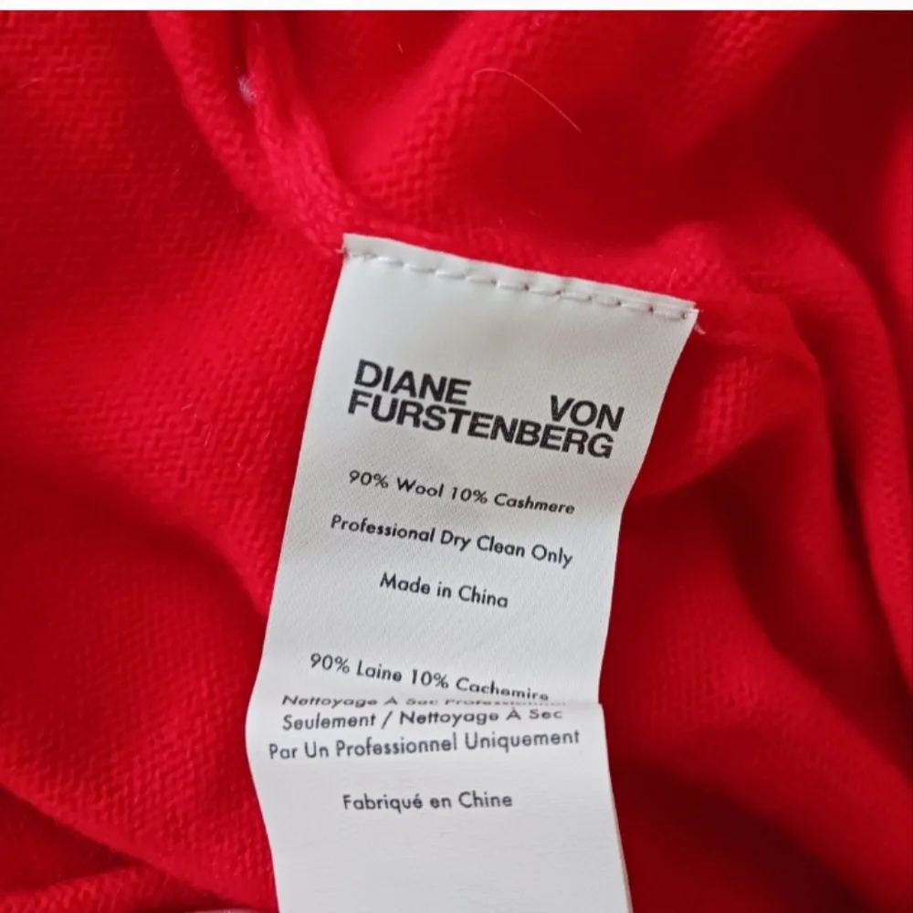 NWT Diane von  Furstenberg Cashmere/ Woll Red Wrap Dress Size P - Picture 10 of 10